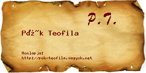 Pók Teofila névjegykártya